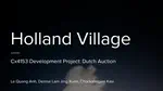 Holland Village - Dutch Auction Blockchain Project