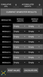 NTU GPA calculator Android App